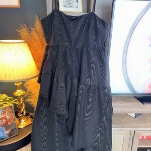 Kate Spade Textured Black Midi Dress